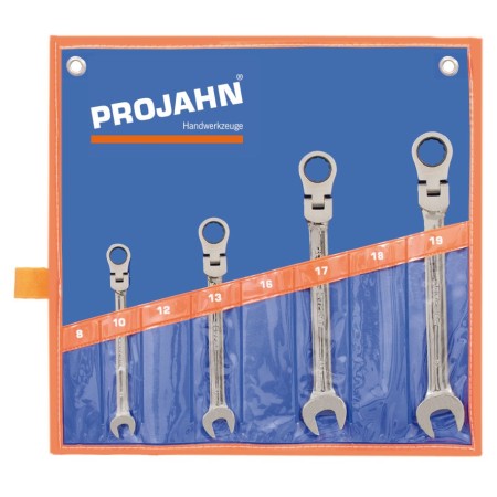PROJAHN GearTech Ratschenschlüssel-Satz flexibel ohne Umschaltknopf 4-tlg. metrisch