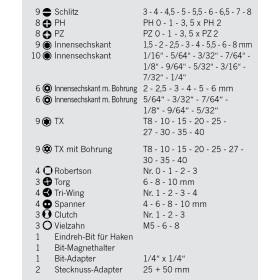Boîte de bits PROJAHN SECURI 6,3 / 1/4" 25 mm 100 pièces