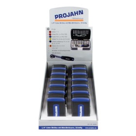 Coffret de embouts PROJAHN COLOR avec cliquet réversible 6,3 / 1/4" 25 mm 33 pièces XS
