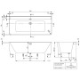 Villeroy & Boch Collaro Vorwand-Badewanne Duo 179,5 x 79 cm