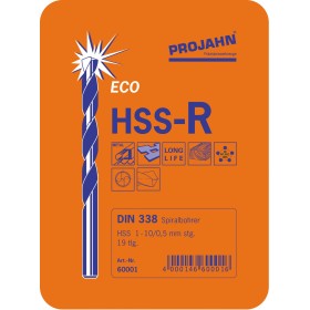 Set di punte elicoidali PROJAHN HSS DIN 338 Tipo N ECO 19 pezzi