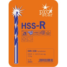 Cassetta di punte elicoidali PROJAHN PROSTAR HSS DIN 338 Tipo N BASIC 19 pezzi