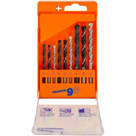 Set punte elicoidali combinate PROJAHN Acciaio / Pietra / Legno 9 pezzi