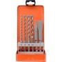 PROJAHN Hammerbohrer Meißel Set 6-tlg. (Ø 6, 8, 10, 12 mm, Spitz-, Flachmeißel)