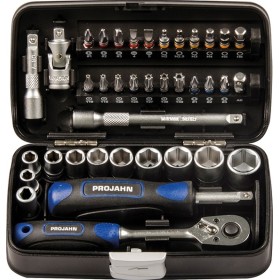 PROJAHN 1/4" Mini-Steckschlüssel- & Bit-Box 38-tlg.