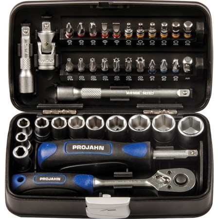 PROJAHN 1/4" Mini-Steckschlüssel- & Bit-Box 38-tlg.