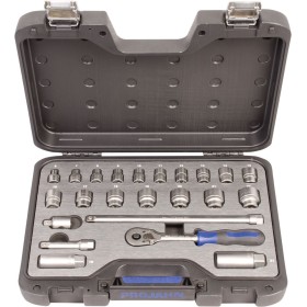 PROJAHN Industrie-Steckschlüsselkoffer metrisch 6-kant 10 / 3/8" 23-tlg.