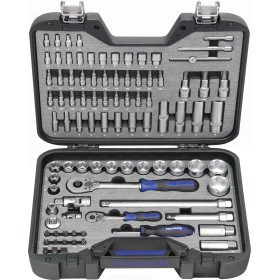 PROJAHN Industrie-Steckschlüsselkoffer metrisch 6-kant 6,3 / 1/4" + 12,5 / 1/2" 91-tlg. 6-kant