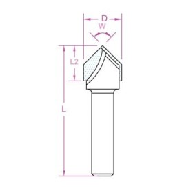 Fraise à rainurer en V PROJAHN
