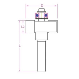 Fraise à rainurer PROJAHN avec roulement à billes