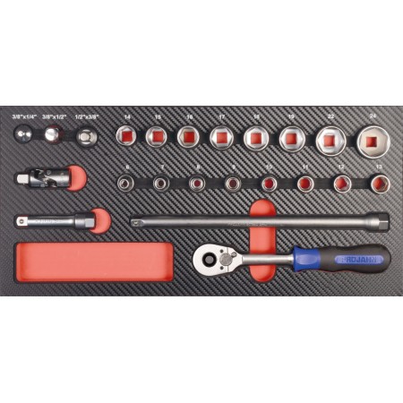 PROJAHN PROForm Einlagesystem 3/8" Steckschlüssel Satz 23-tlg.