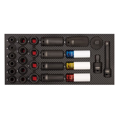 PROJAHN PROForm Einlagesystem 1/2" Schlagnuss-Set 30-tlg.