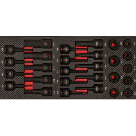 PROJAHN PROForm Einlagesystem 1/2" Schlagnuss-Set 28-tlg.