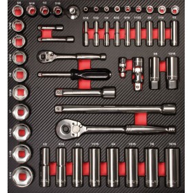 PROJAHN PROForm Einlagesystem Stecknuss, Zoll 51-tlg.