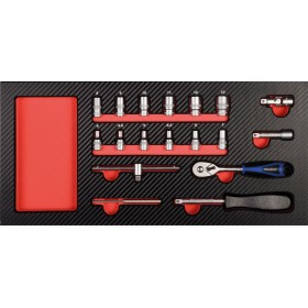 PROJAHN PROForm Einlagesystem 1/4" Xi-on Steckschlüssel-Satz 18-tlg.