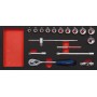 PROJAHN PROForm Einlagesystem 3/8" Xi-on Steckschlüssel-Satz 17-tlg.