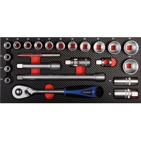 PROJAHN PROForm Einlagesystem 1/2" Xi-on Steckschlüssel-Satz 23-tlg.