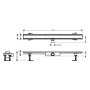 hansgrohe RainDrain Compact Komplettset Duschrinne 90 cm für flache Installation