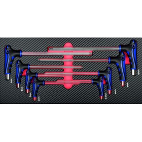 Chariot d'atelier équipé PROJAHN UNIVERSE avec 7 tiroirs et 320 pièces Rouge