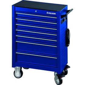 PROJAHN Werkstattwagen UNIVERSE mit E-Power Elektroverteiler mit 7 Schubfaechern Blau