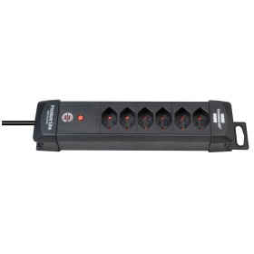 Premium-Line Steckdosenleiste 6-fach schwarz 3m H05VV-F 3G1,5 *CH*