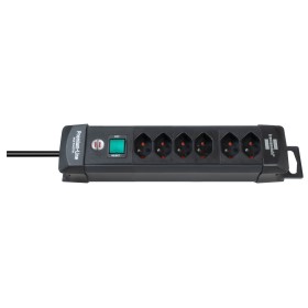 Brennenstuhl Premium-Line Steckdosenleiste 6-fach mit Schalter und 3m Kabel, schwarz