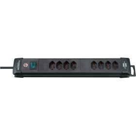 Premium-Line Steckdosenleiste 8-fach schwarz 3m H05VV-F 3G1,5 *CH*