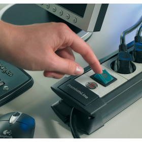 Brennenstuhl Premium-Line Steckdosenleiste 10-fach mit Schalter und 3m Kabel, schwarz