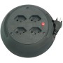 Design Kabelbox 4-fach / Mini-Kabeltrommel (Indoor-Kabeltrommel für Haushalt, 4m Kabel)