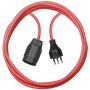 Kunststoff Verlängerungskabel, T12 Stecker, T13 Kupplung, Kabel 5m H05VV-F 3G1,5 rot *CH*