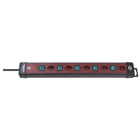 Premium-Line Technik Steckdosenleiste 5-fach schwarz/bordeaux 3m 3G1,5