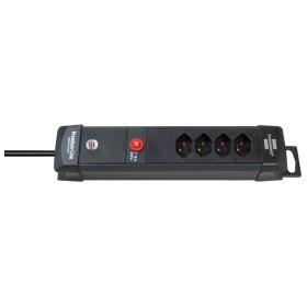 Premium-Line Steckdosenleiste 4-fach schwarz 5m H05VV-F 3G1,0 *CH*