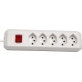 cleverLINE Steckdosenleiste 5er-Steckdosen (1,5m Kabel, mit Schalter) weiss