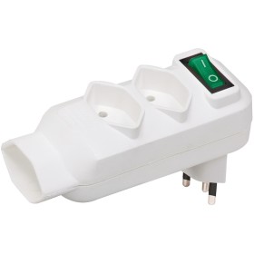Abzweigstecker 2+1-fach mit Schalter, 350° drehbar *CH*