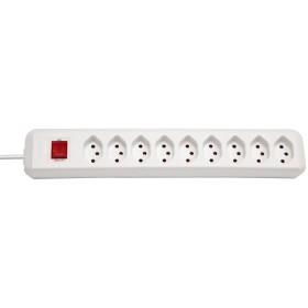 cleverLINE 9er-Steckdosenleiste (mit Schalter, 2m Kabel, für den Innenbereich) weiss