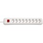 cleverLINE 9er-Steckdosenleiste (mit Schalter, 2m Kabel, für den Innenbereich) weiss