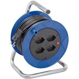 Kompakt ST 180 Kabelrolle, 4x Steckdose T13, Stecker T12, 15m H05VV-F 3G1,0 schwarz