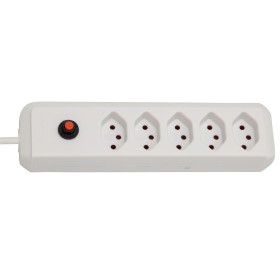 cleverLINE 5er-Steckdosenleiste (1,5m Kabel, ohne Schalter, für den Innenbereich) weiss