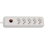 cleverLINE 5er-Steckdosenleiste (1,5m Kabel, ohne Schalter, für den Innenbereich) weiss