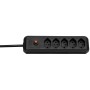 cleverLINE Mehrfachsteckdose 5-fach (1,5m Kabel, ohne Schalter, für den Innenbereich) schwarz
