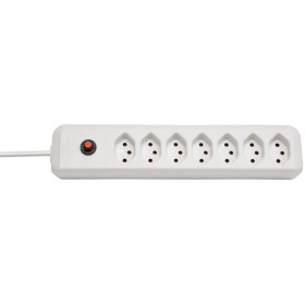 cleverLINE 7er-Steckdosenleiste (2m Kabel, ohne Schalter, für den Innenbereich) weiss