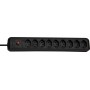 cleverLINE 9er-Steckdosenleiste (2m Kabel, ohne Schalter, für den Innenbereich) schwarz