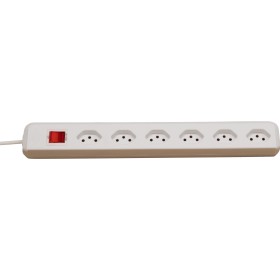 cleverLINE 6-fach-Steckdosenleiste 90° (2m Kabel, mit Schalter, für den Innenbereich) weiss