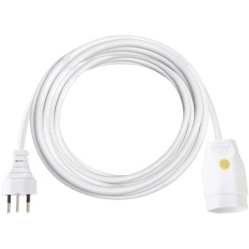 Verlängerungskabel (Kunststoff-Kabel) mit Funktionsleuchte, T12 Stecker, T13 Kupplung, 3m Kabel H05VV-F 3G1,0 weiss *CH*