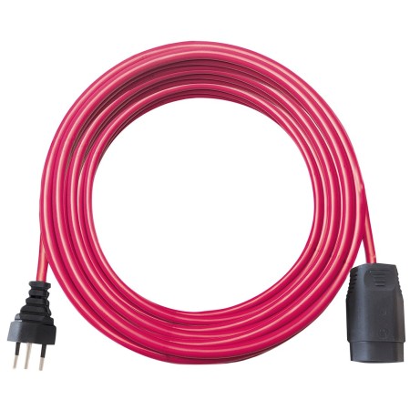 Kunststoff Verlängerungskabel, T12 Stecker, T13 Kupplung, Kabel 25m H05VV-F 3G1,5 rot *CH*