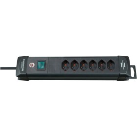 Premium-Line Steckdosenleiste 6-fach schwarz 5m H05VV-F 3G1,0 *CH*