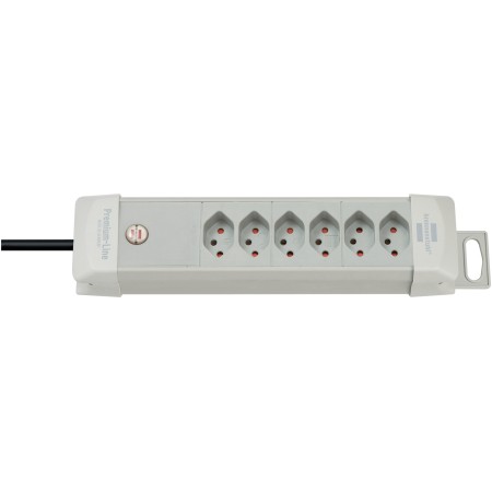Premium-Line Steckdosenleiste 6-fach lichtgrau 3m H05VV-F 3G1,5 *CH*