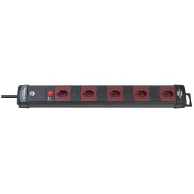 Premium-Line Technik Steckdosenleiste 5-fach schwarz/bordeaux 3m H05VV-F 3G1,5 *CH*
