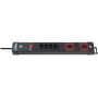 Premium-Line Technik Steckdosenleiste 4+2-fach schwarz/bordeaux 3m 3G1,5