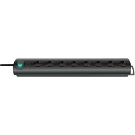 Primera-Line Steckdosenleiste 8-fach schwarz 2m H05VV-F 3G1,0 *CH*